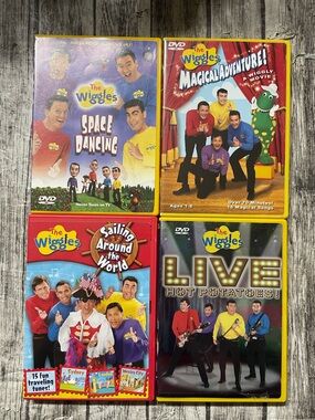 Lot of 4 Retro Y2K The Wiggles DVDs Excellent Condition